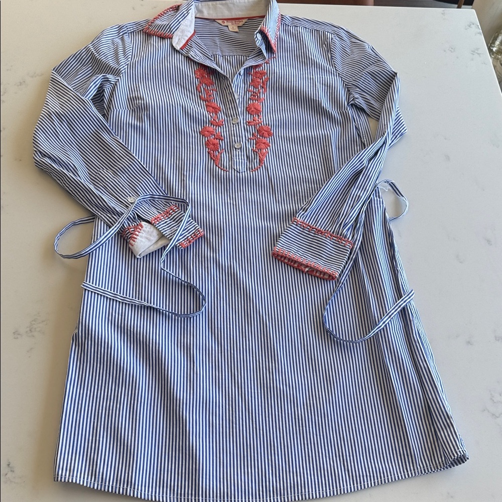Brooks Brothers Striped Long Sleeve Shirtdress